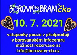 VSTUPENKY NA BORŮVKOBRANÍČKO JE NUTNÉ PŘEDEM REZERVOVAT